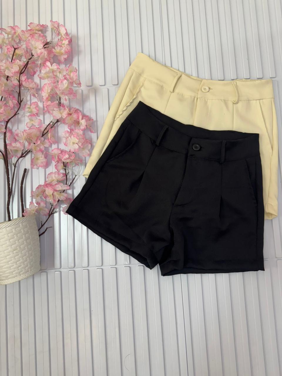 SHORT ALFAIATARIA COM BOTAO